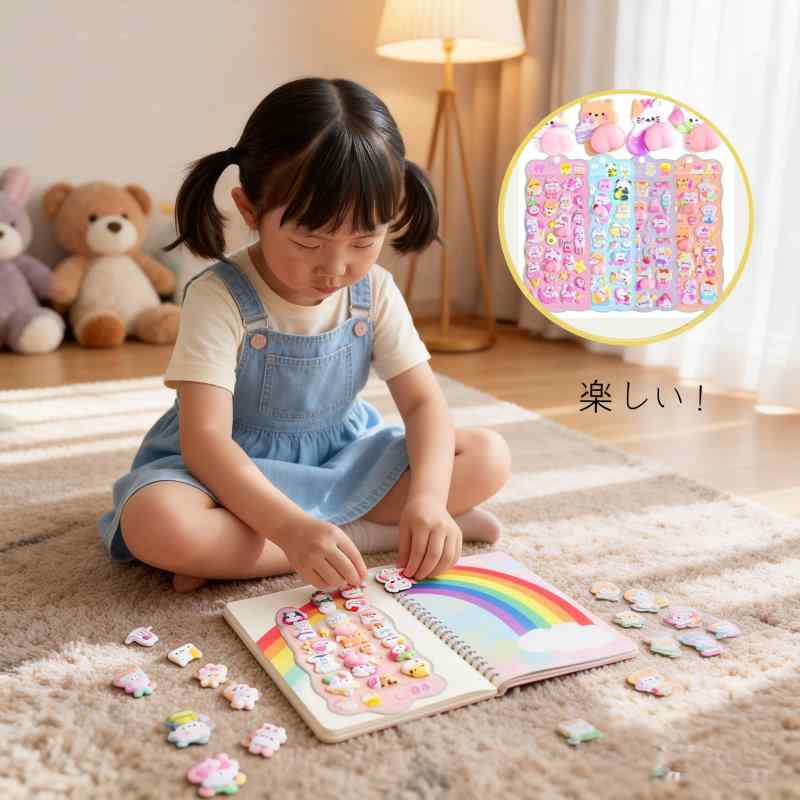 おしりぷにぷにシール 【感触が人気】 3Dおしりシール 4枚セット | かわいい動物のストレス解消ご褒美 | 手帳・ノート・スマホケース・水筒のデコレーションに flowing2-10128124 フローイングgt サンプル画像3