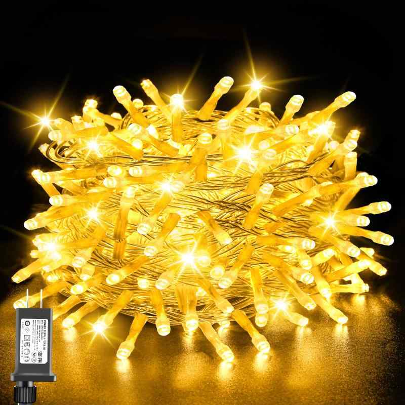 cshare LEDイルミネーションライト ストレート 20M 200球 LEDストリングライト 防水 8点灯パターン 記憶メモリー タイマー機能 複数連結 ワイヤライト キャンプ用 ガーランドライト LEDイルミネー【広範囲に装飾できるの定番ストレートイルミネーションライト】200電球を搭載したLEDイルミネーションライトは長さ約25m（ライト部20m＋リード線5m）のライトなので、屋根や木を飾るなど幅広い使い方ができる点も魅力です。直線状のイルミネーションなので曲げたり垂らしたり張ったりといった感じで様々な用途に活用でき最も汎用性の高いアイテムです。庭園の植物、クリスマスツリー、工芸品、家具などの装飾に最適です。自宅や店先などを、華やかな光で演出できるLEDライトは玄関先を飾って季節感を出したり、ベッド周りなどを飾ってリラックス空間を作ったりと、アイデア次第でさまざまな楽しみ方があります。【多種類の点灯モード】屋外用 LEDイルミネーションライトは高品質のLED電球を使用しているため、 ライトの輝度は従来品より明るいです。一粒一粒が明るくてどの方向から見ても綺麗です。完璧な360度拡散発光実現全8種類の点灯モードがありますので、電源ボタンを一回ずつ押すだけで、点灯モードを簡単に切り替えが可能です。パーティー、祝日に暖かい雰囲気を作成、美しい光が広がります、お庭や玄関、お店やショッピングマーケットの扉、ベッドや壁、部屋をお好きなように演出できます。【業務用に最適の連結機能】オス、メスのプラグをつないでキャップを締めるだけで簡単に接続できます。同商品との連結も可能で、「ライトの長さが短い」「コンセントが足りない」など、飾り付けの”困った”を即解決するよ 連結機能を使いこなして、より快適にイルミネーションを楽しみましょう。連結には、連結タイプごとに連結できる電気容量の制限があります。そのため、ライト同士を複数連結する際には、連結するライト全体での消費電力（W)を確認する必要があります。最大2000LEDまで連結可能です
