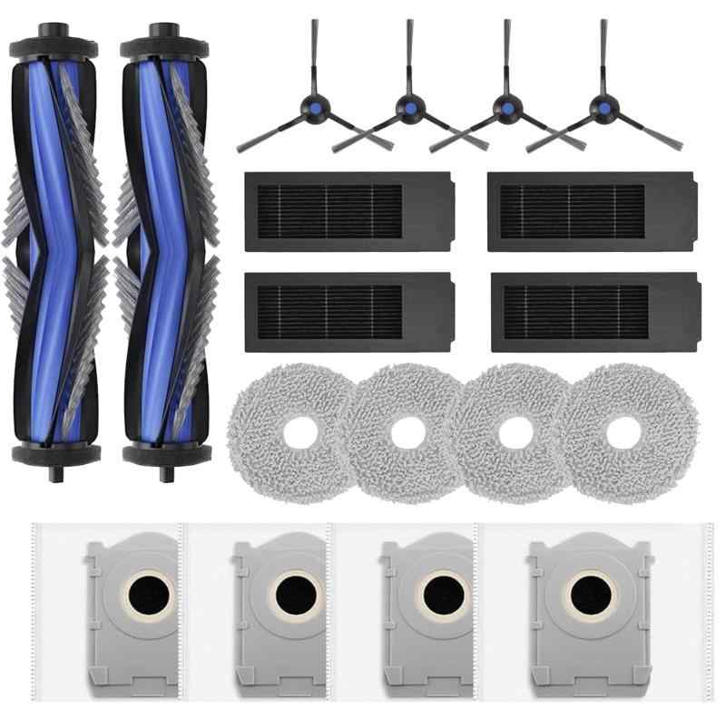エコバックス ECOVACS T50 OMNI 消耗品 掃除機 パック ロボット掃除機 モップパッド*4枚、フィルター*4枚、サイドブラシ 4枚、メインブラシ*2枚、 交換用紙パック*4枚 重複利用 ロボット交換部品