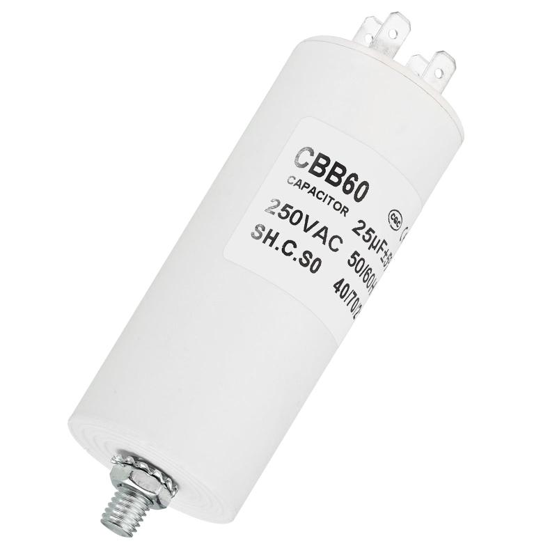 Rakuten - Edinstry 電解コンデンサ 1個 CBB60 コンデンサー AC 250V 4Pin 50/60Hz コンデンサー