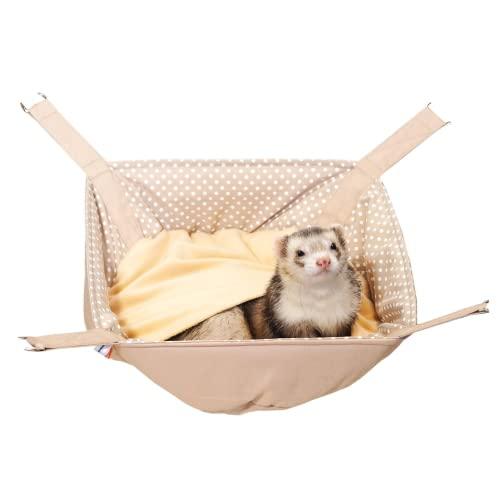 【レインボー】もぐれる水玉サークル：ベージュ/フェレット ハンモック 冬用 サークル型(4)