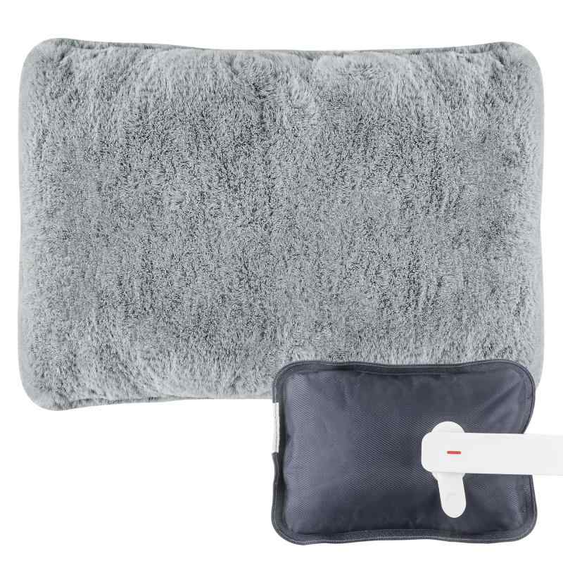 湯たんぽ 充電式 ゆたんぽ 蓄熱式 急速蓄熱 長時間保温 電気湯たんぽ 水交換不要 過熱防止 防寒対策 生理期最適 PSE認証済み 柔らかい布カバー付き グレー