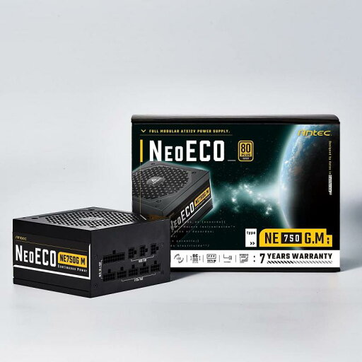 ANTEC Antec、80PLUS Gold認証取得 高効率高耐久フルモジュラー電源ユニット「NE750G M 」 ブラック 出力750W ANTEC Antec、80PLUS Gold認証取得 高効率高耐久フルモジュラー電源ユニット「NE750G M 」 ブラック 出力750W