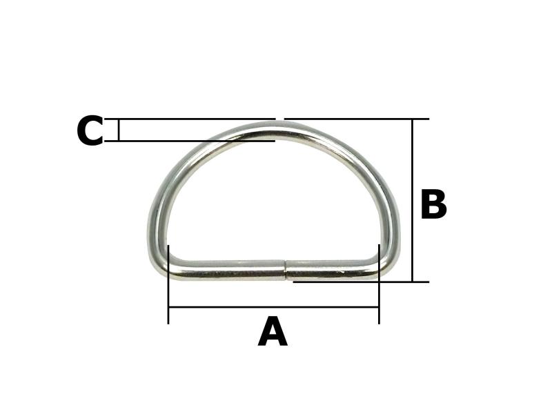 イチネンアクセス ファミリーツール(FAMILY TOOL) Dカン (線径2.5mm 内幅25mm) シルバー 20個入 56416