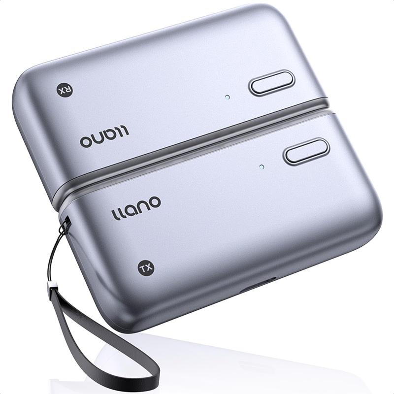 「2025年新登場 世界最小クラス」llano ワイヤレスhdmi 無線 送受信機セット 最大50m無線伝送 日本技適認証取得 1080P/2.4G/5G超低遅延 音画同期 ミラー＆拡張モード搭載 Type-C充電対応 WIFI&設定