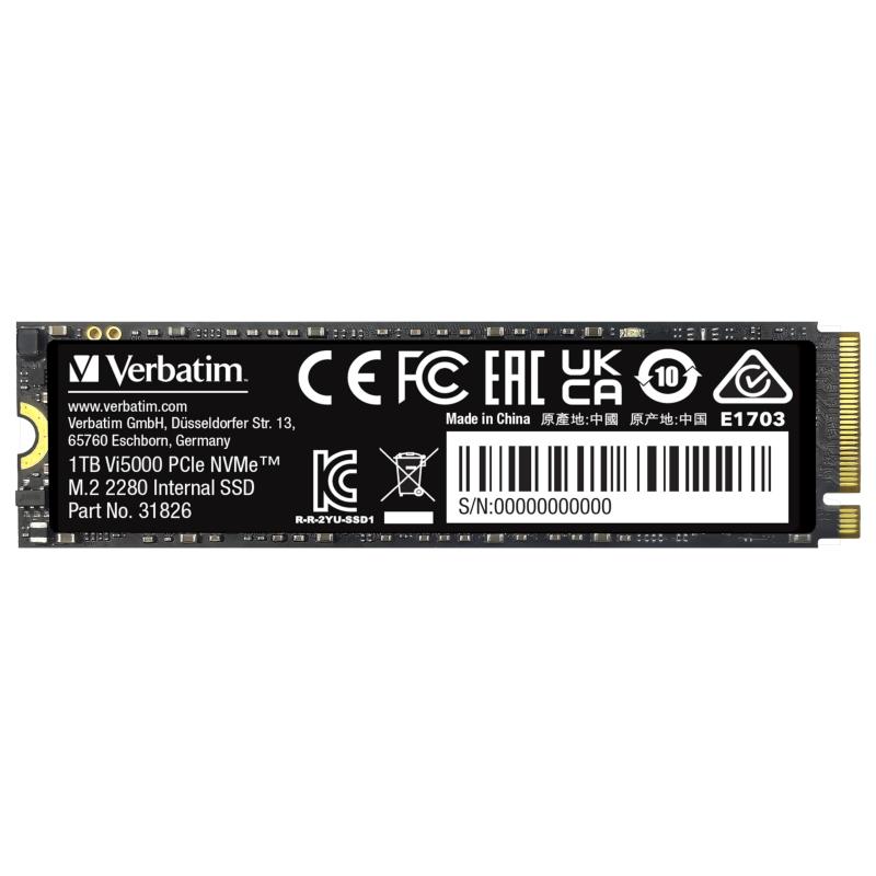 Verbatim バーベイタム NVMe PCIe Gen4.0x4 PCIe4.0 Vi5000シリーズ 1TB 最大読込 5000MB 国内IO Dataサポート 31826-J