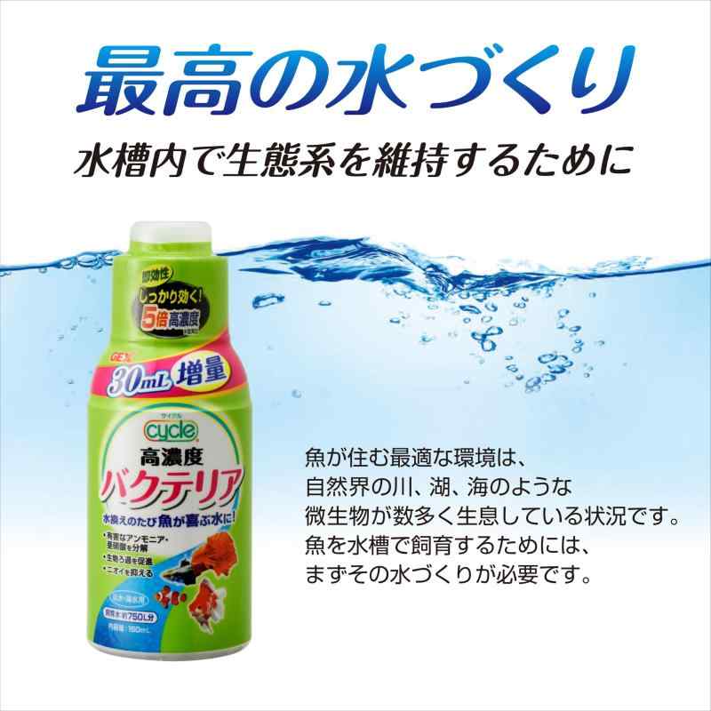 ジェックス GEX サイクル 150mL 水槽内で生態系を維持するために 水質管理用品 飼育水約750L分 flowing2-10057021 フローイングgt サンプル画像3