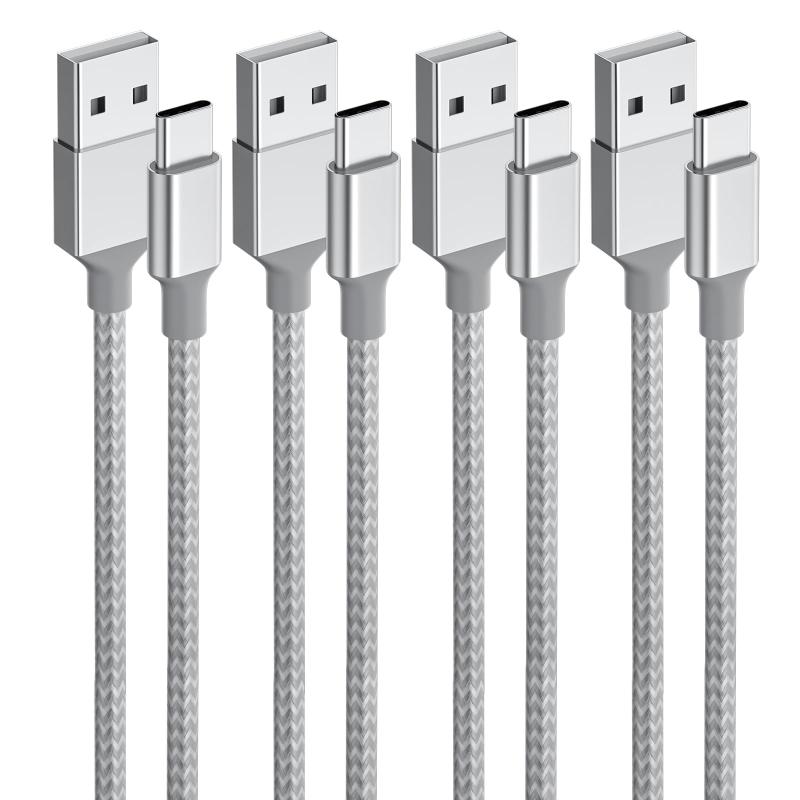 usb c ケーブル【1m+1m+2m+2m 4本】タイプc ケーブル Type C 3A急速充電 QC3.0対応 急速充電 PD対応 ナイロン編み 断線防止iPhone 16/15 Samsung/Note/Huawei Sony Xperia Nin
