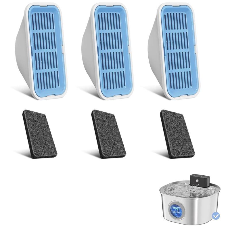 猫 水飲み器 自動 コードレス 充電式 SAMNISOO 自動給水器 ペット水飲み器 猫 給水器 センサー タイマ..