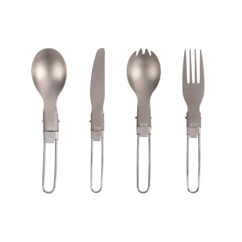 武田コーポレーション【カトラリーセット・アウトドア・コンパクト】シルバー 15×3.6cm チタンカトラリ..