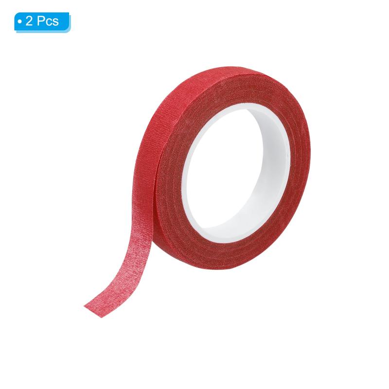 PATIKIL フローラルテープ 1/2" x 30ヤード / 12mm x 30m ブーケの茎を包むための2本パックの花包装用粘着テープ 赤