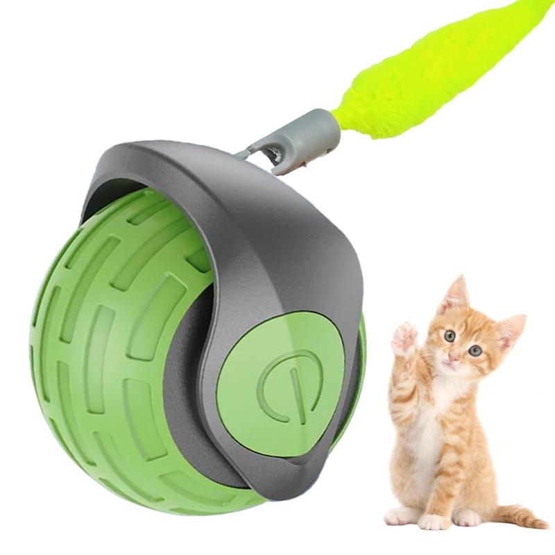 フローイングgtのNiboow 猫 おもちゃ 猫ボール 動くボール 自動 室内猫用 USB 充電付き自動 360度回転ローリングボール 高速/低速 通常モード/スマートモード切り替え 運動不足とストレス解消 中小型 犬猫両用｜アングル2