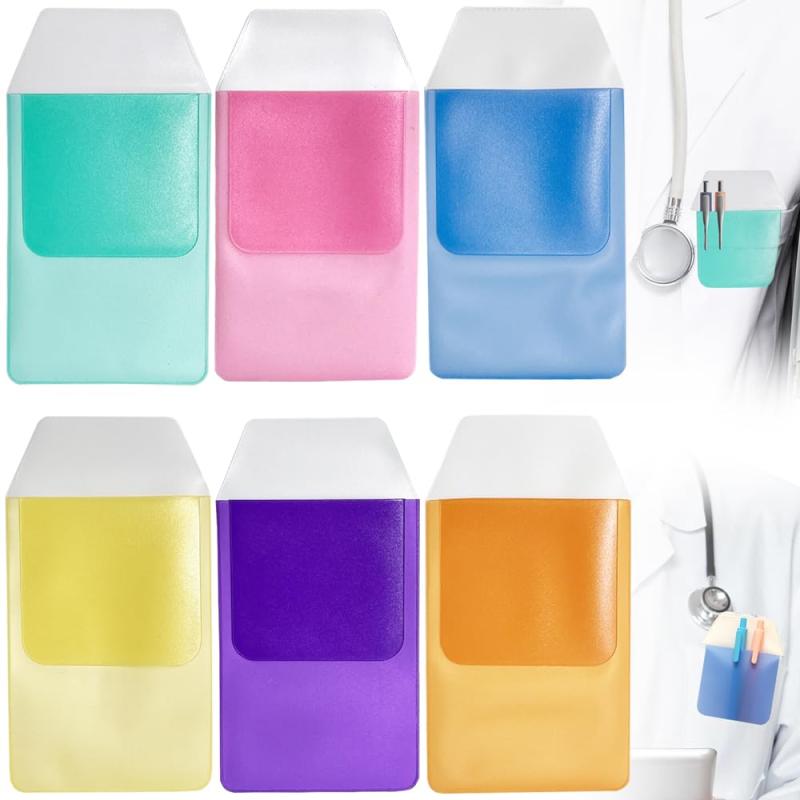 胸ポケット用 ペンケース 汚れ防止 6枚セット ポケット プロテクター ミニホルダー ペン差し プロテクター ボールペン 鉛筆 万年筆 インク漏れ 防止 ワイシャツ 作業服 白衣 医師用 看護婦