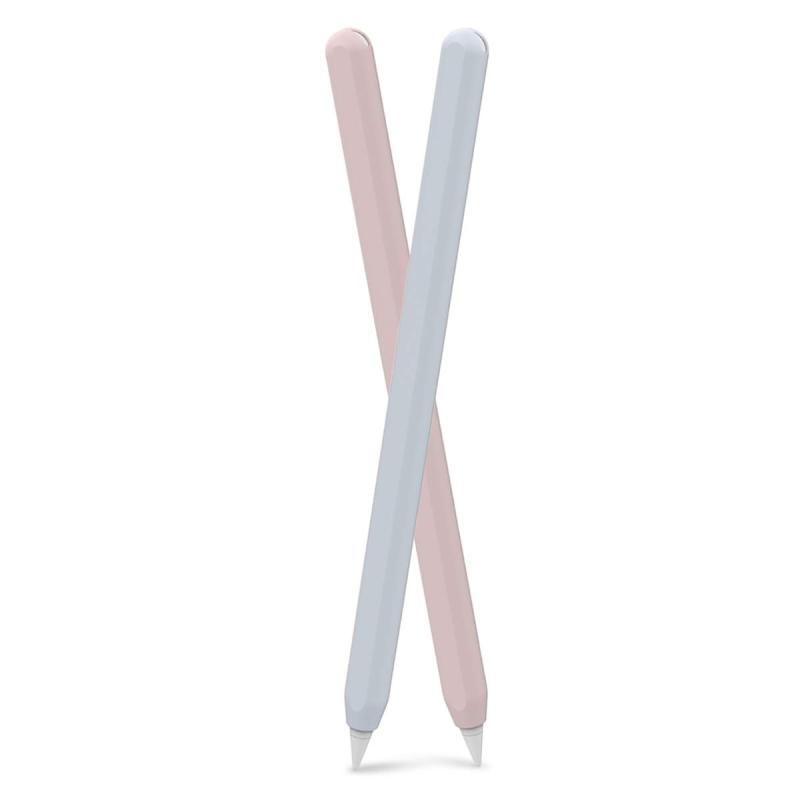 乐天商城 - AhaStyle 超薄型 Apple Pencil シリコン保護ケース Apple Pencil Pro&Apple Pencil 第二世代のみに適用 二本セット (水色，ピンク)
