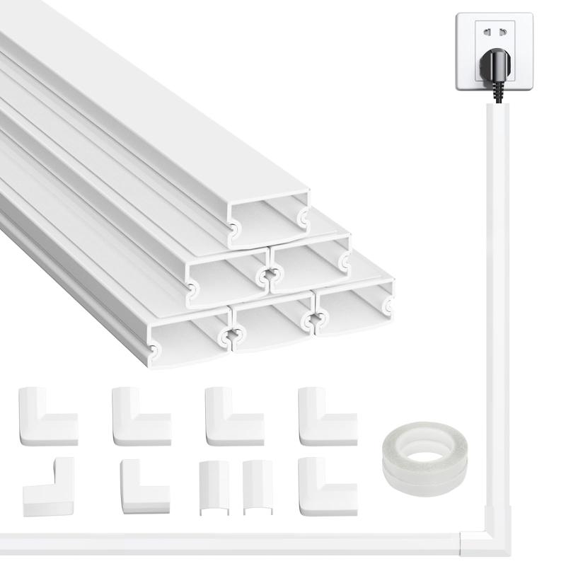 配線カバー モール コード隠し ケーブル隠しカバー コードプロテクター 簡単設置 電線ケーブルカバー 40* 1.5*0.9cm