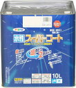 アサヒペン 塗料 ペンキ 水性スーパーコート 10L ミルキーホワイト 水性 多用途 ツヤあり 1回塗り 超耐久 ロングライフペイント 特殊フッ素樹脂配合 サビドメ剤配合 紫外線劣化防止剤配合