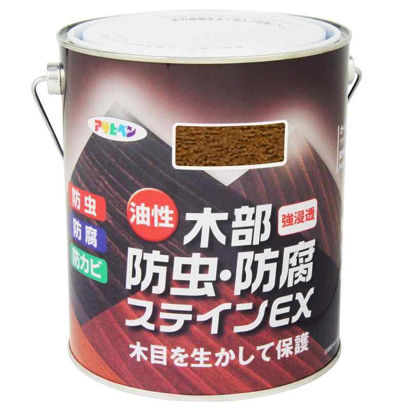 樂天商城 - アサヒペン 油性木部防虫・防腐ステインEX 1.6L ウォルナット