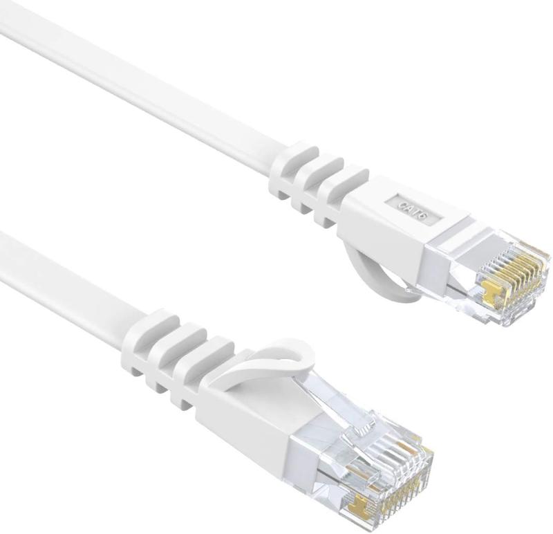 乐天商城 - LANケーブル 8M CAT6 カテゴリー6 RJ45 イーサネットケーブル ネットワーク フラットケーブル やわらか 爪折れ防止 モデム ルーター PS3 PS4 Xbox等に対応 ホワイト