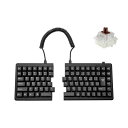 BAROCCO MiSTEL MD770 (日本語配列/茶軸) 分離型 キーボード 有線 USB 88 キー 黒色 PBT 白色ダブルショット MX Cherr...