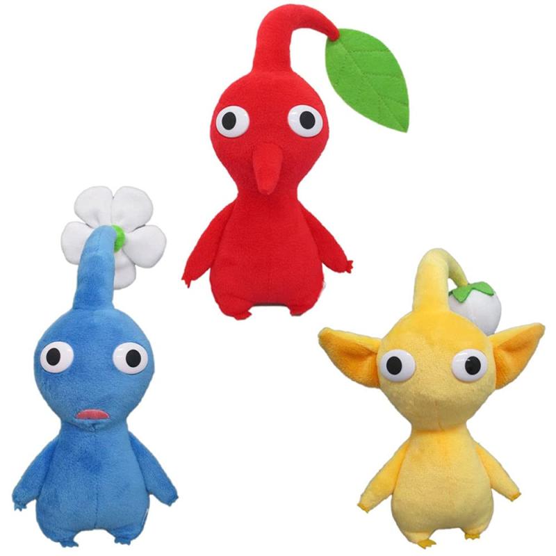 樂天商城 - ピクミン ぬいぐるみ 3種セット (赤ピクミン・青ピクミン・黄ピクミン) 高さ17cm