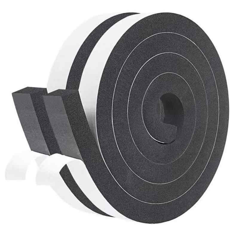 Rakuten - 隙間テープ 防音スポンジ シールテープ ドアと窓の隙間パッド 隙間侵入防止 ドア開口部 防虫・防塵パッキング ゴム製バンプ防止 12mm*6mm 2個入