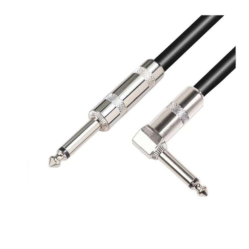 6.35mm ギターシールド ギターケーブル S-L型プラグ ベース シールド PVC 断線しにくい 楽器用ケーブル マイク/ベース/キーボード/アンプ/ドラム対応 3m