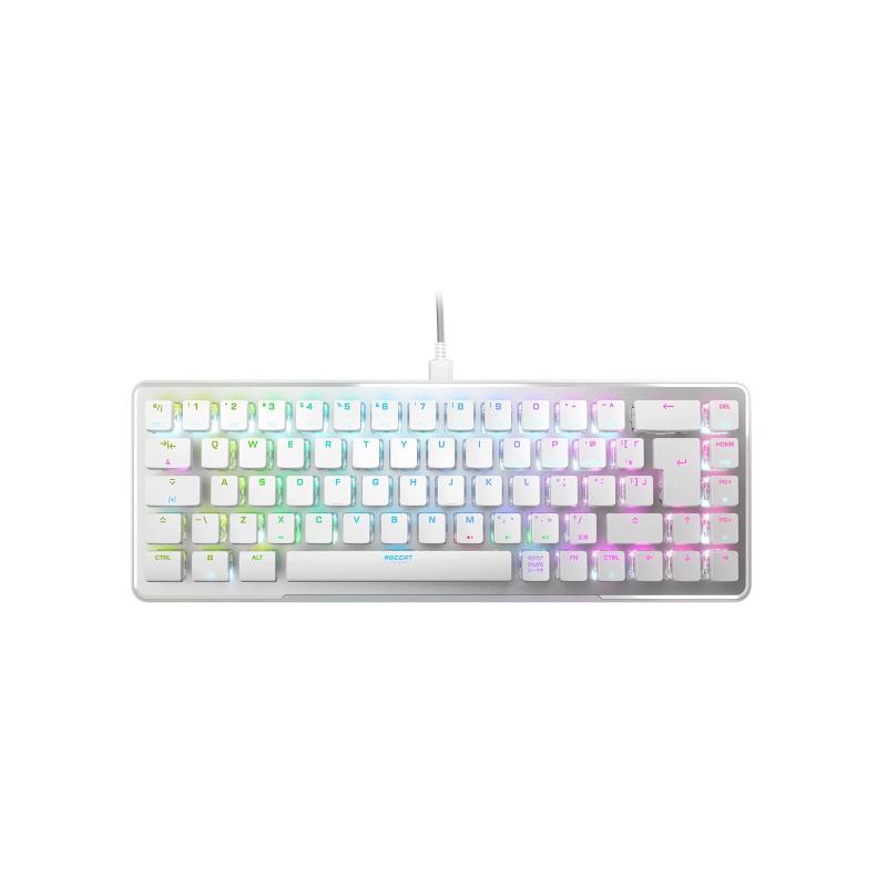 DELL - ROCCAT ゲーミングキーボード Vulcan II Mini JP ISO 日本語配列 有線 ホワイト/白 オプティカル リニア ミニ(65%) RGB Windows 7以降 【日本正規品】
