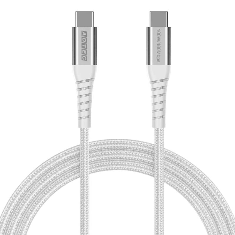 アドテック eMarker搭載 2m Type-C PD充電対応 100W（20V 5A)対応 USB2.0（480Mbps） flowing2-10029279 フローイングgt パッケージ画像