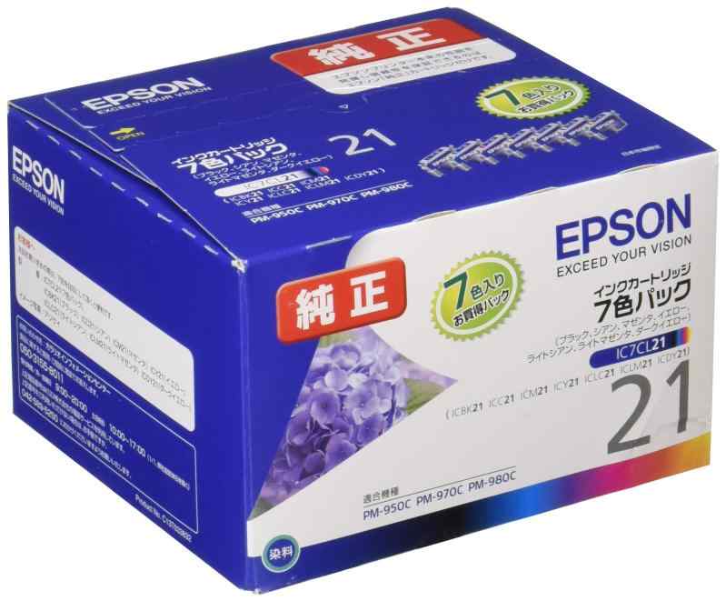 EPSON IC7CL21 ���󥯥����ȥ�å�(PM-950C��7���ѥå�)