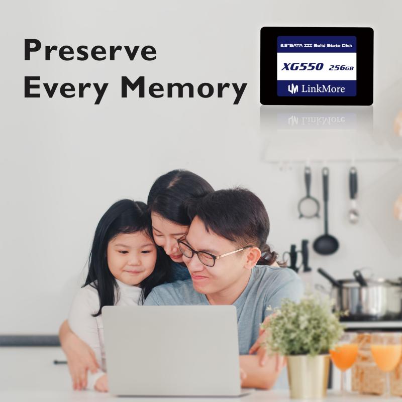 LinkMore XG550 256GB 2.5インチ 内蔵SSD SATAIII 6Gb/s (読込最大500MB/s) 3