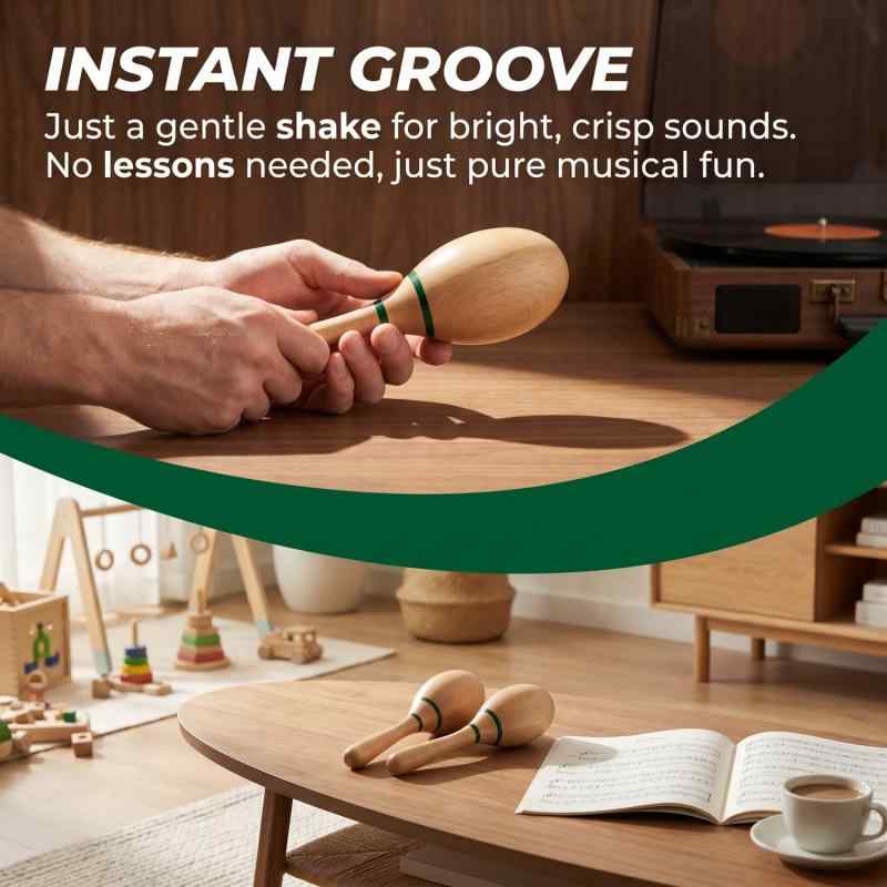 Musfunny マラカス 楽器 maracas 打楽器: マラカス 楽器 木製 2本 flowing2-10155648 フローイングgt サンプル画像2