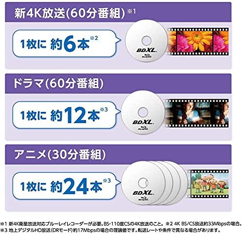 Verbatim バーベイタム 1回録画用 ブルーレイディスク BD-R XL 100GB 10枚 5mmプラケース ホワイトプリンタブル 片面3層 2-4倍速 VBR520YP10V2