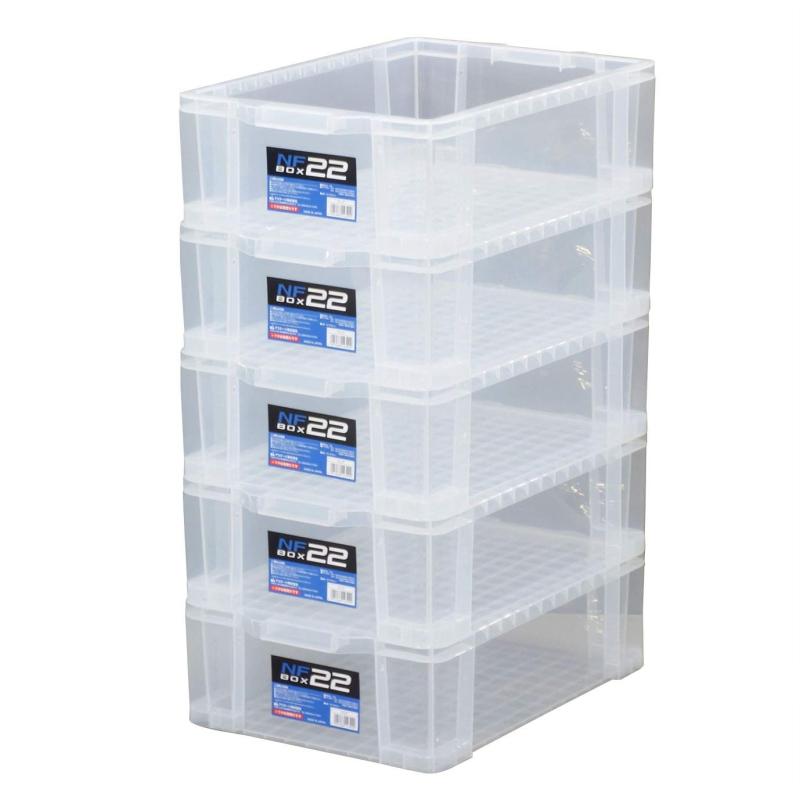Rakuten - JEJアステージ 収納ボックス NFボックス #22 クリア 奥行53.6×高さ16.2×幅37cm 5個セット