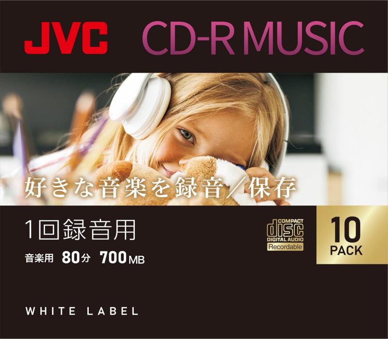 ӥ(VICTOR) JVC 1Ͽ CD-R 1 80ʬ 10 ۥ磻ȥǥ AR80FP10C2