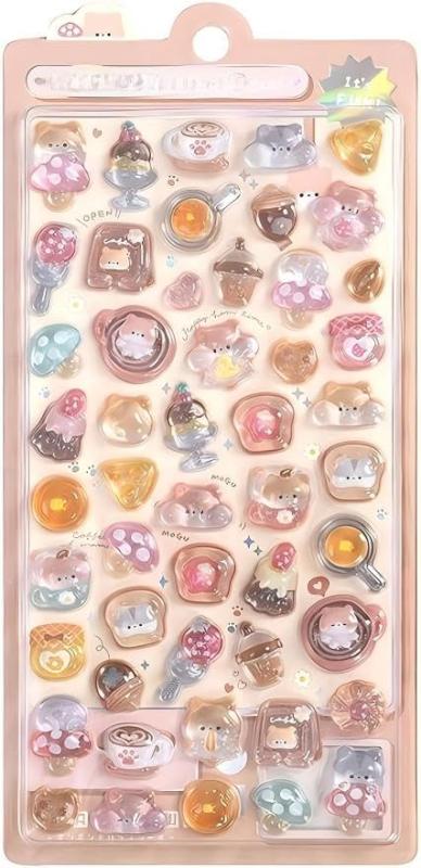 シール 可愛い 3D立体シー ル ごほうびシール DIY用 携帯電話飾り用 手帳用 ご褒美シー ル キラキラな 女の子 デコシー ル 手芸用品