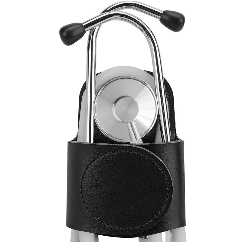 TOCCOOL 医療用聴診器ベルトホルダー、ベジタリアンレザーケース、3Mリットマン/ADCおよびほとんどの聴診器に対応、看護師および医学生用臀部ホルダー（ブラック、保存用のみ）