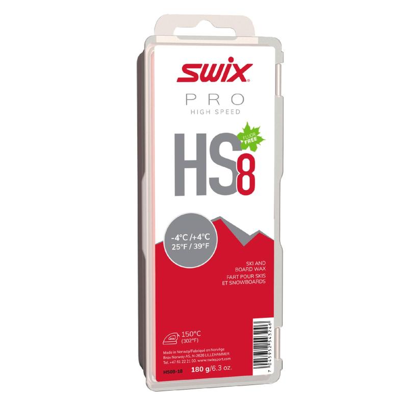 SWIX(スウィックス) HS8 レッド HS08-18 レーシングワックス トレーニングワックス 180g -4~+4C PRO High Speed HS スノーボード スキー ウィンタースポーツ メンテナンス 冬 アルペン 雪山