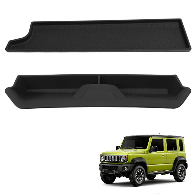 Ctrustar【JC74専用】 スズキ・ジムニーNomad 5ドアモデル 助手席用オープン型トレイ 上下セット 助手席ドア収納 トレイ型フロアマット 収納ボックス 傷・汚れ防止 洗浄しやすい 滑り止め ジム