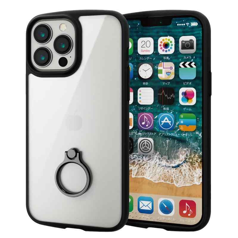エレコム iPhone 13 Pro Max/ハイブリッドケース/TOUGH SLIM LITE/ブラック