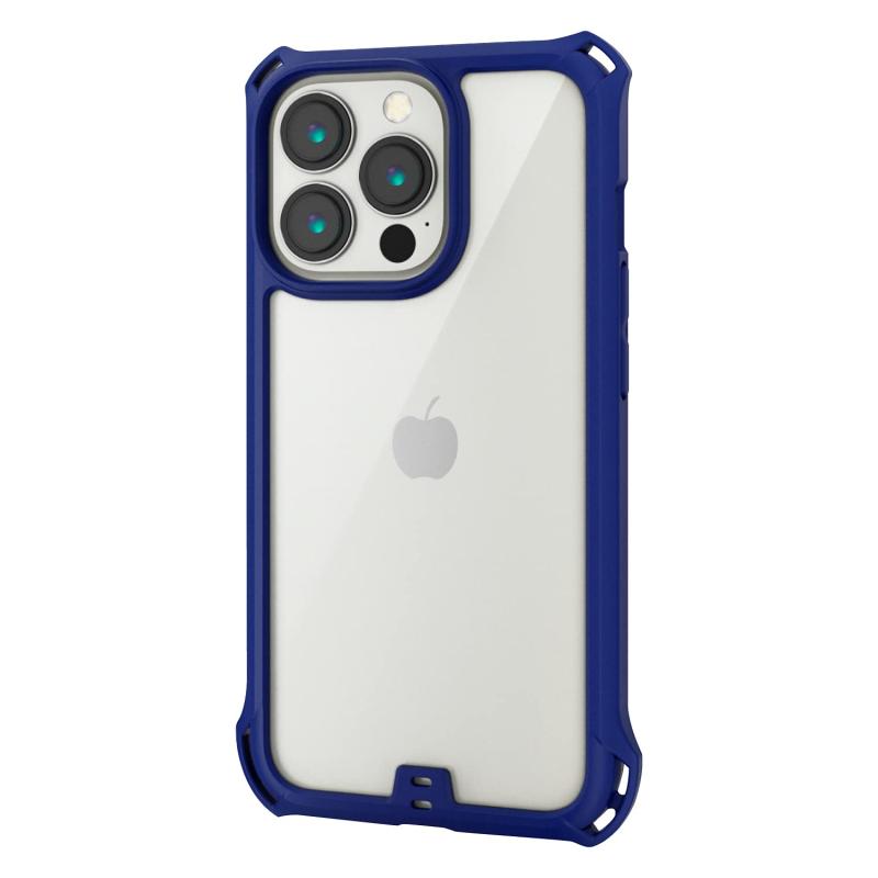 エレコム iPhone 13 Pro/ハイブリッドケース/ZEROSHOCK/ネイビー詳しくは「商品の仕様」「商品の説明」をご確認ください。機器本体のカラーをそのまま活かせる背面クリアパネルに、6つの衝撃吸収構造を兼ね備えたiPhone 1...