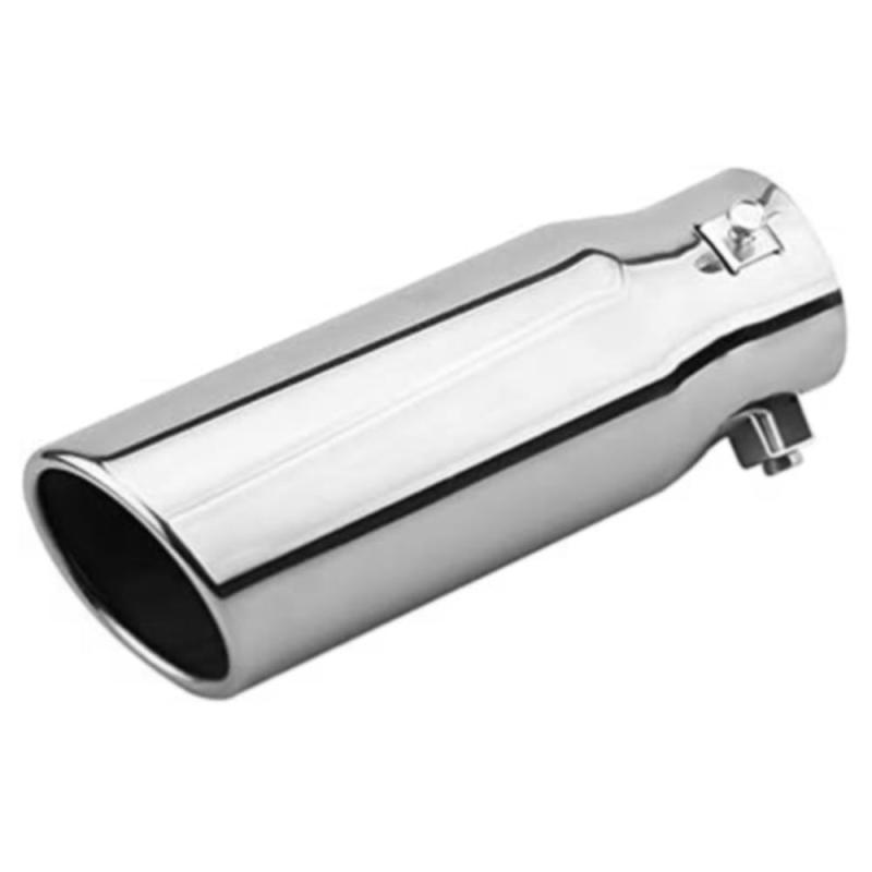 Rakuten - srasakan 車用 マフラーカッター ストレート式 マフラーチップ 口径63mm エキゾーストチップ 斜めカット ステンレス製 排気管 マフラー パイプ テールパイプ 外装 パーツ カスタム 大型車 軽自