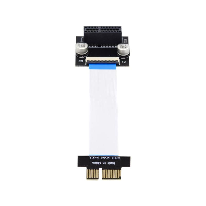 NFHK ロープロファイル PCI-E Express 1X スロットライザーカードエクステンダー 延長リボン フレックス 再配置ケー…