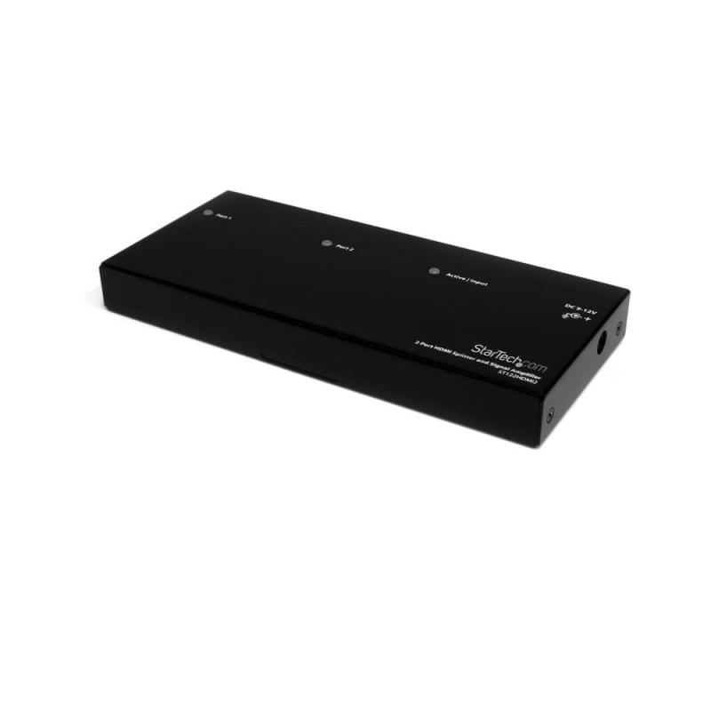 乐天商城 - StarTech.com 2出力対応HDMIスプリッター分配器 3.5mmステレオオーディオ対応 1080p/1920x1200 ST122HDMI2