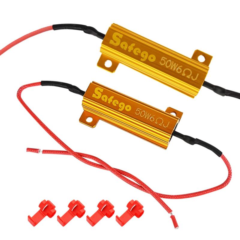 Rakuten - Safego LEDウィンカー ハイフラ防止抵抗器 12V 50W 6Ω 50w 6オーム 負荷抵抗を修正し 2個付き