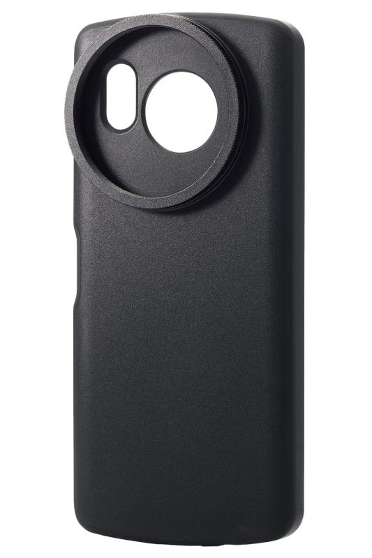エレコム AQUOS sense8 (SH-54D / SHG11) ケース ハイブリッド 背面マット ストラップホールシート付 一眼レフカメラ用 カメラレンズフィルター対応 SHARP評価検証済 ブラック PM-S234CAMBK