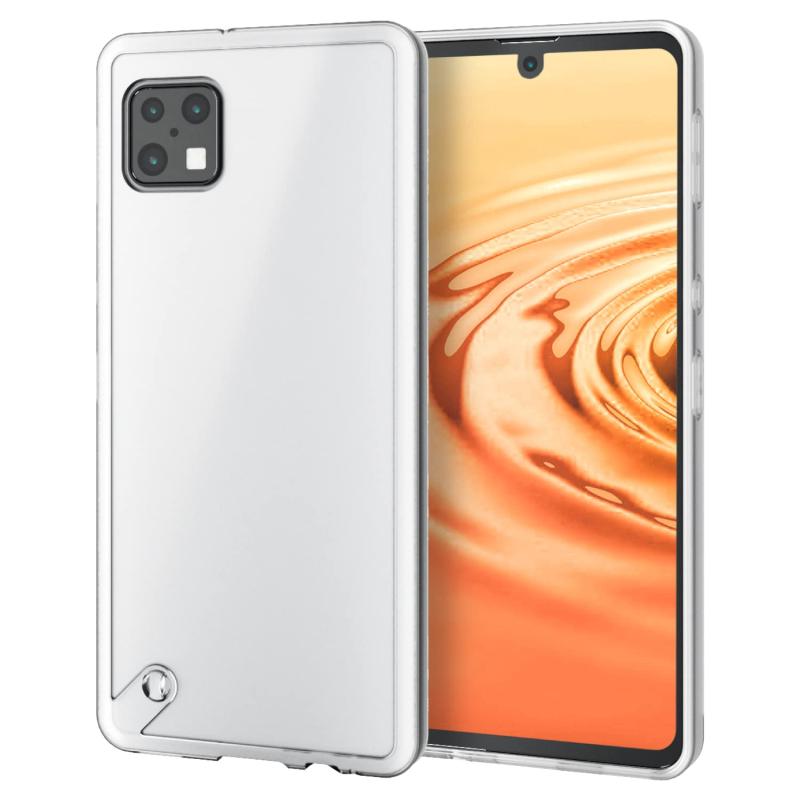 乐天商城 - エレコム AQUOS sense6 ハイブリッドケース 極み シルキークリア PM-S213HVCKMCR