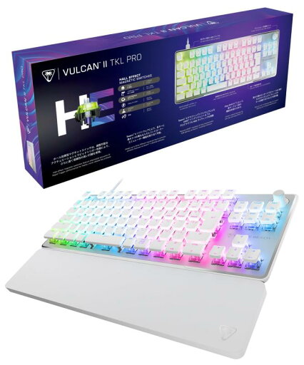 【】TURTLE BEACH ラピッドトリガー 搭載 ゲーミングキーボード Vulcan II TKL Pro リアクタップ(SOCDクリーナー/ラピトリ同時可) 可変アクチュエーション 日本語配列 有線 ホワイト/白 【】TURTLE BEACH ラピッドトリガー 搭載 ゲーミングキーボード Vulcan II TKL Pro リアクタップ(SOCDクリーナー/ラピトリ同時可) 可変アクチュエーション 日本語配列 有線 ホワイト/白