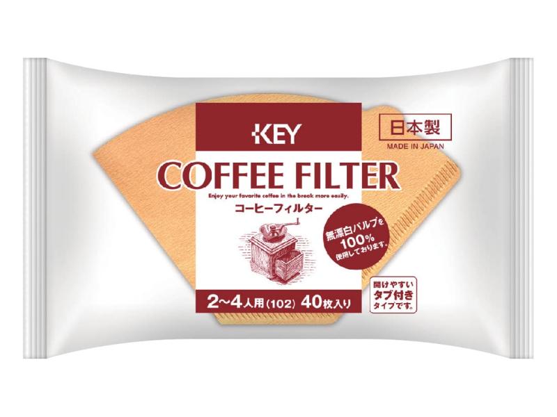 Rakuten - キーコーヒー コーヒーフィルター 2~4人用 無漂白 タブ付き 40枚入り×10袋