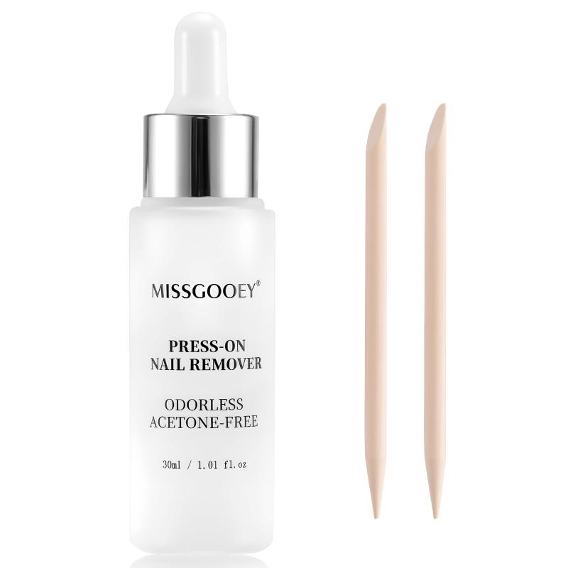 Missgooey ジェルネイル リムーバー オフ ネイルチップ＆付け爪 接着剤リムーバー アセトンフリー ネイルグルーリムーバー ネイルオフ