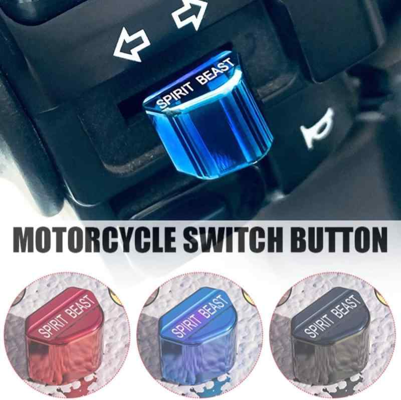 赤オートバイ ステア リングシグナル 遠近光スタート ボタン アルミニウム合金 汎用 キーキャップを取り外した 1セット